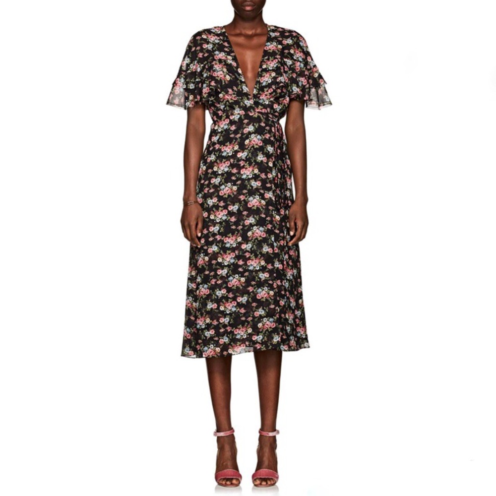 Barney’s New York - Floral Wrap Midi Dress